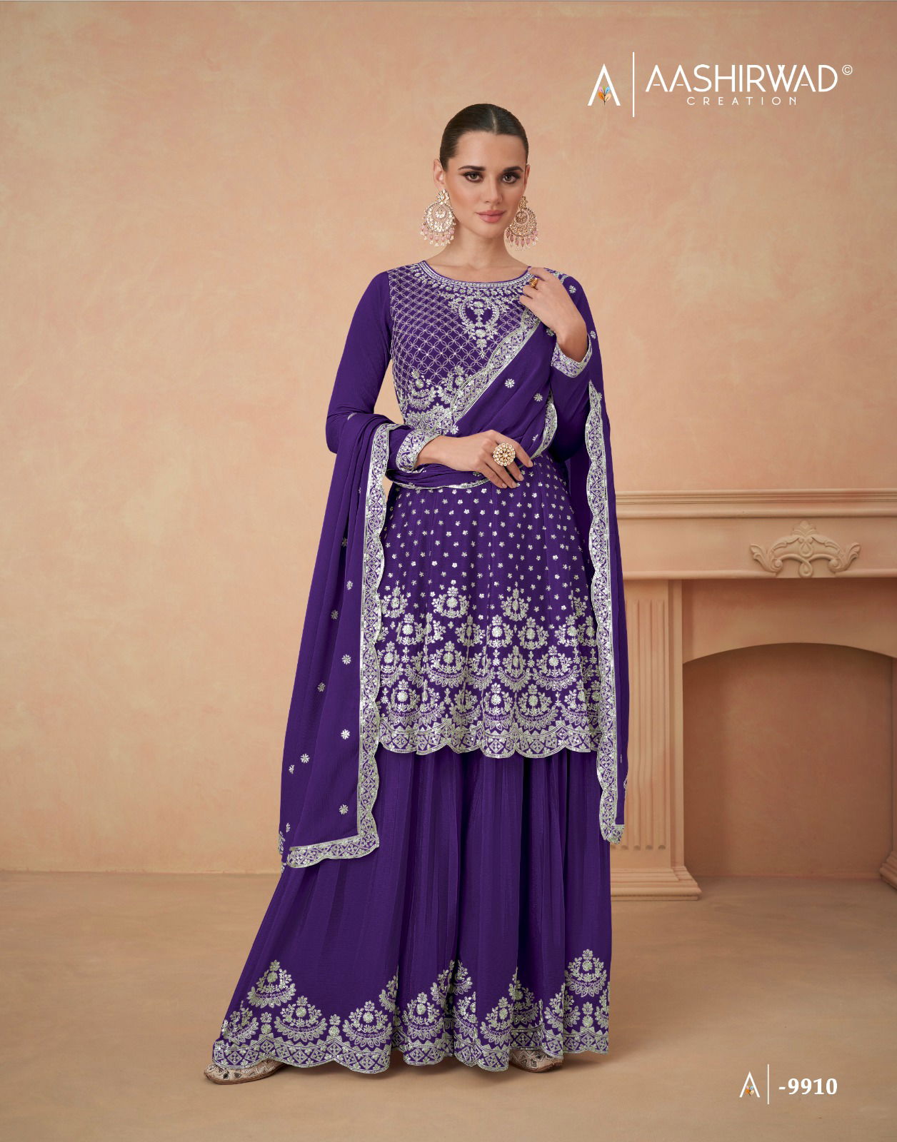 Aahana Gold By Aashirwad Gulkand Chinon Silk Wedding Salwar Suits Wholesale Market In Surat
